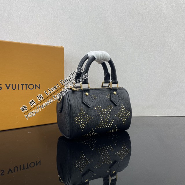 LV路易威登2023专柜新款M46745粒面牛皮革Nano Speedy手袋手提斜挎包 ydh5302